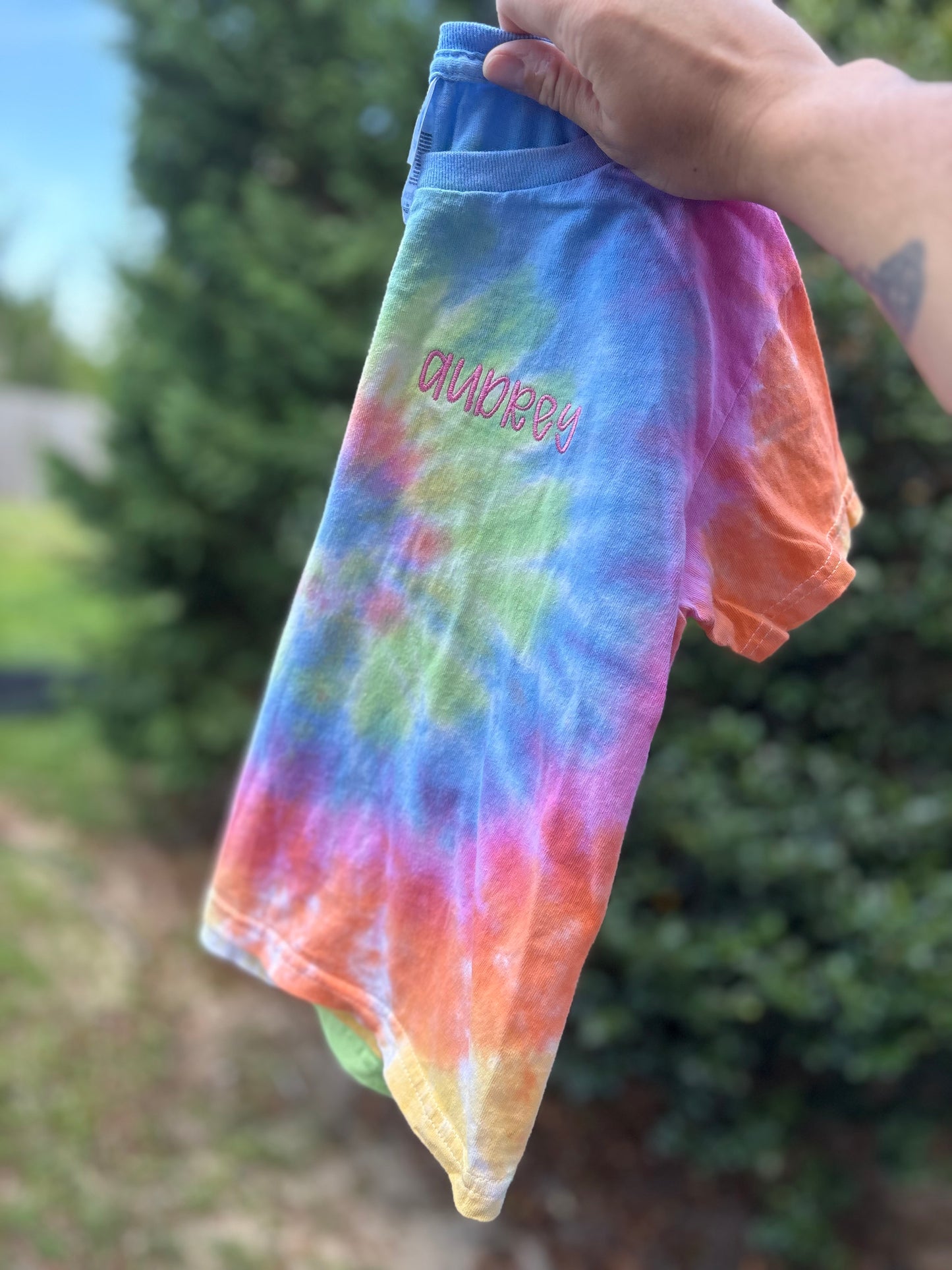 tie dye youth + adult tees