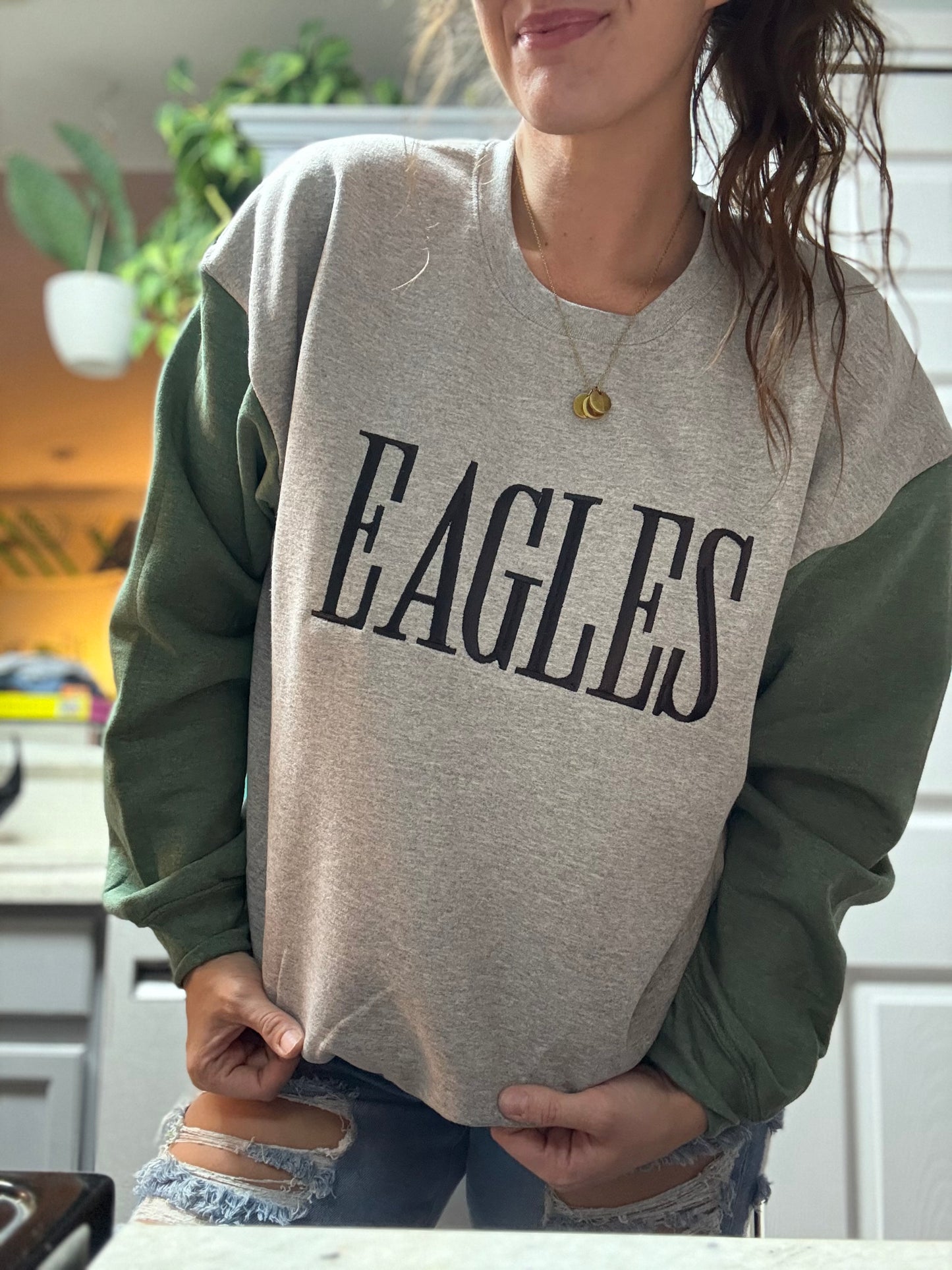 Two Toned Color Block Sweatshirts