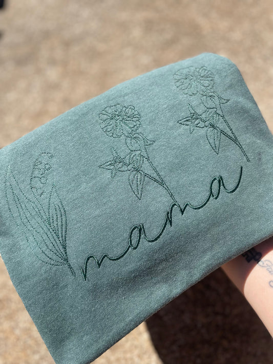 Customizable Birth Flower Tee