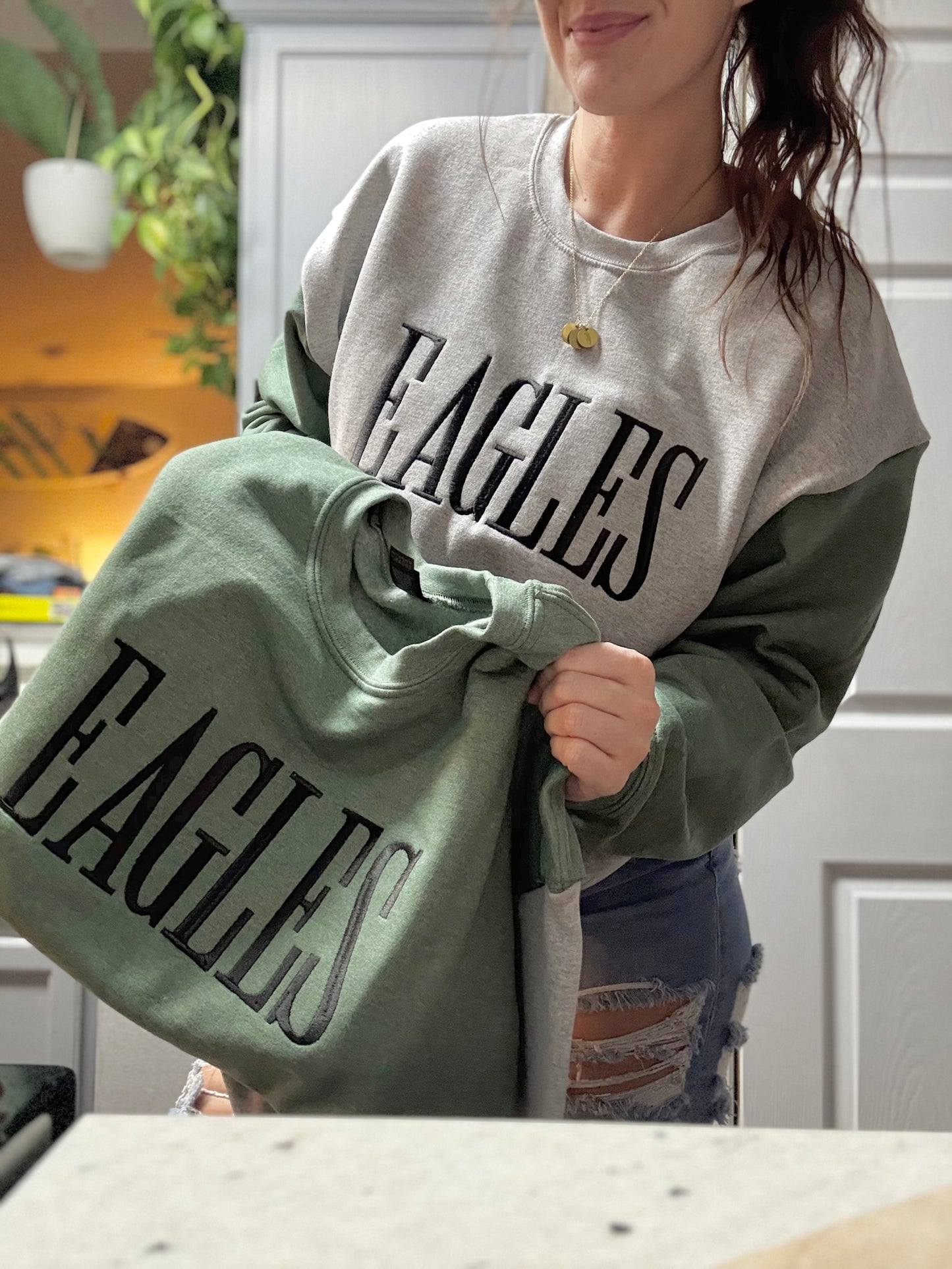 Two Toned Color Block Sweatshirts